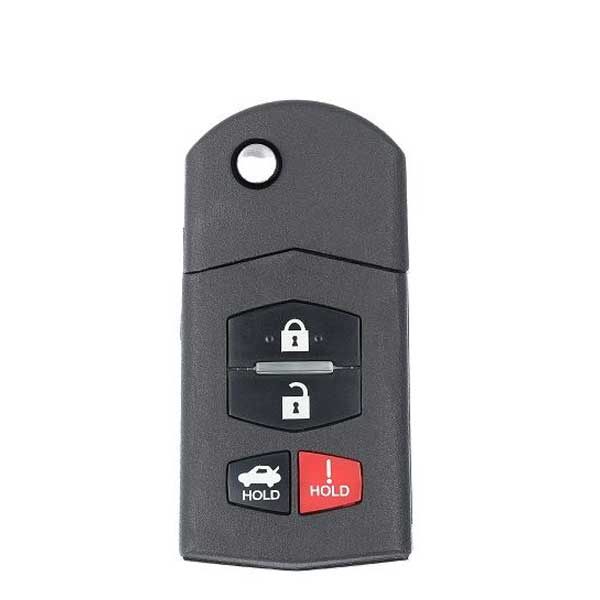 2006 - 2015 Mazda / 4-Button Flip Key / PN: BBM4-67-5RY / BGBX1T478SKE125-01 (AFTERMARKET)