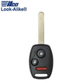 2007-2015 Honda / 3-Button Remote Head Key / PN: 35111-SWA-306 / MLBHLIK-1T (AFTERMARKET)