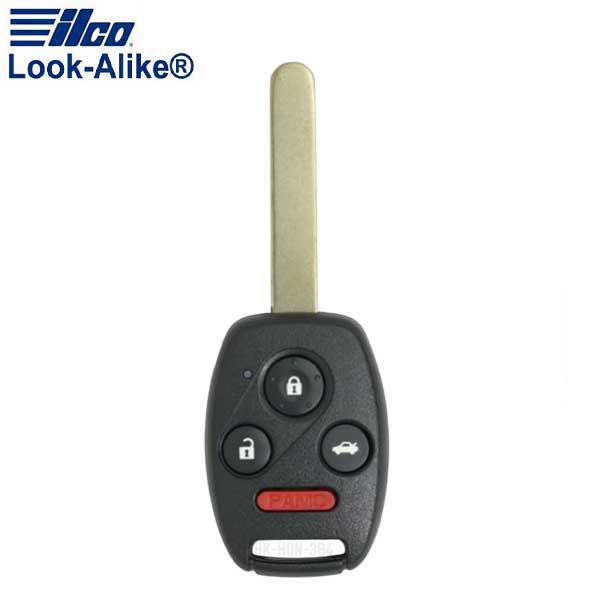 2003-2007 Honda / 4-Button Remote Head Key / PN: 35118-SDA-A11 / 0UCG8D-380H-A (AFTERMARKET)