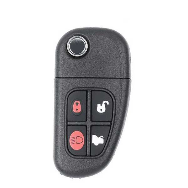 2000-2009 Jaguar / 4-Button Flip Key / PN: 1X43-15K601-AB / NHVWB1U241 (AFTERMARKET)