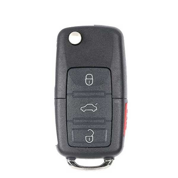 1998-2002 Volkswagen / 4-Button Flip Key / PN: NBG8137T / IJ0-959-753-F (AFTERMARKET)