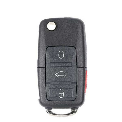 1998-2002 Volkswagen / 4-Button Flip Key / PN: NBG8137T / IJ0-959-753-F (AFTERMARKET)