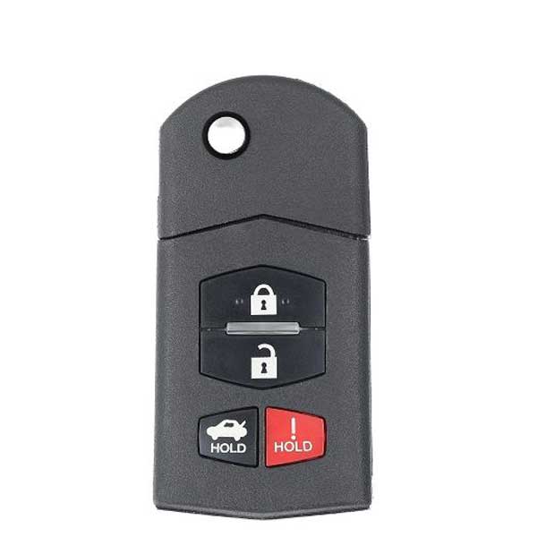 2006-2008 Mazda 6 / 4-Button Flip Key / PN: 4238A-41524 / KPU41788 (AFTERMARKET)