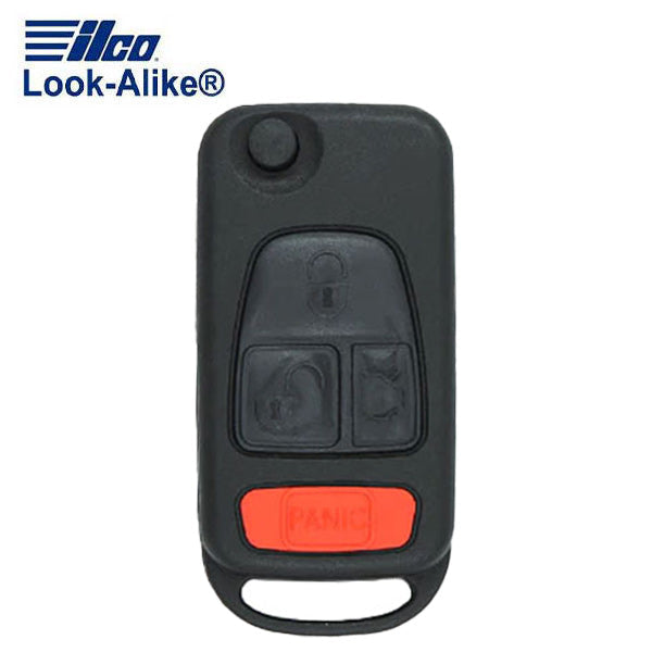 1997-2005 Mercedes ML-Class / 4-Button Remote Flip Key / PN: BAP5-67-5RY  / NCZMB1K (AFTERMARKET)