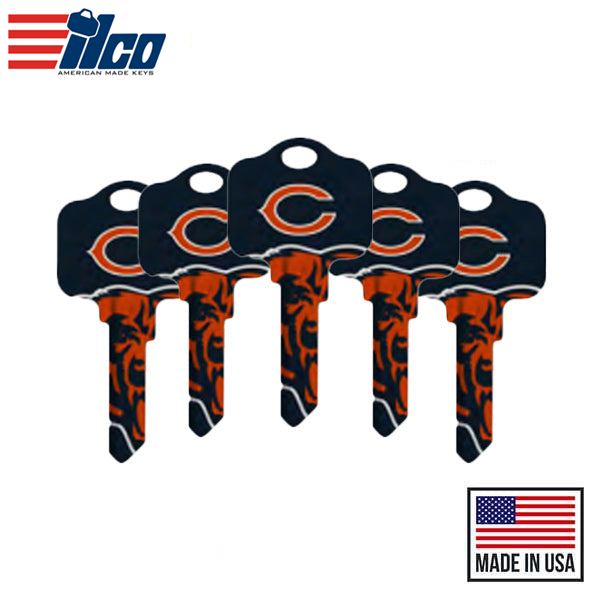 Ilco - NFL TeamKeys - Key Blank - Chicago Bears - SC1 (5 Pack)