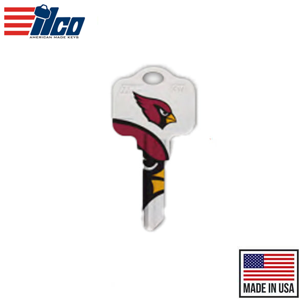 Ilco - NFL TeamKeys - Key Blank - Arizona Cardinals - KW1 (5 Pack)
