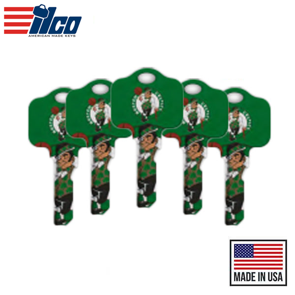 Ilco - NBA TeamKeys - Key Blank - Boston Celtics - SC1 (5 Pack)