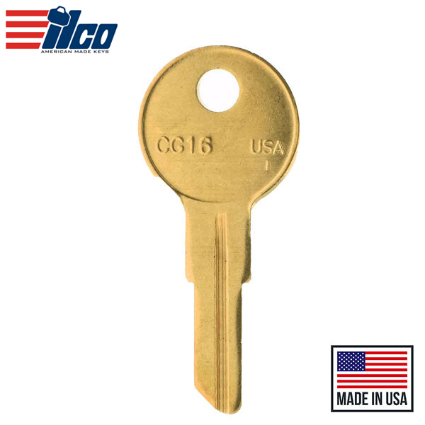 Ilco - CG16-BR CHICAGO Key Blank - 4 Pin or Disc