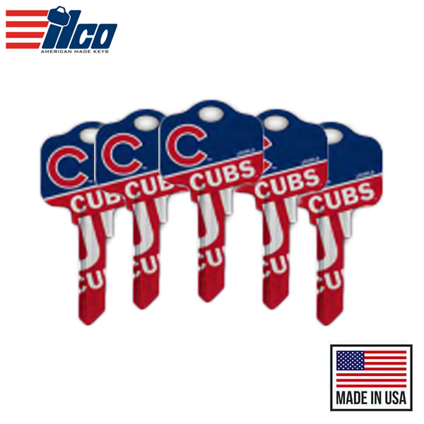Ilco - MLB TeamKeys - Key Blank - Chicago Cubs - KW1 (5 Pack)