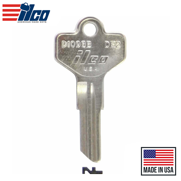 Ilco - ILCO-D1098B-DE2 Key Blank - 5 Pin or Disc