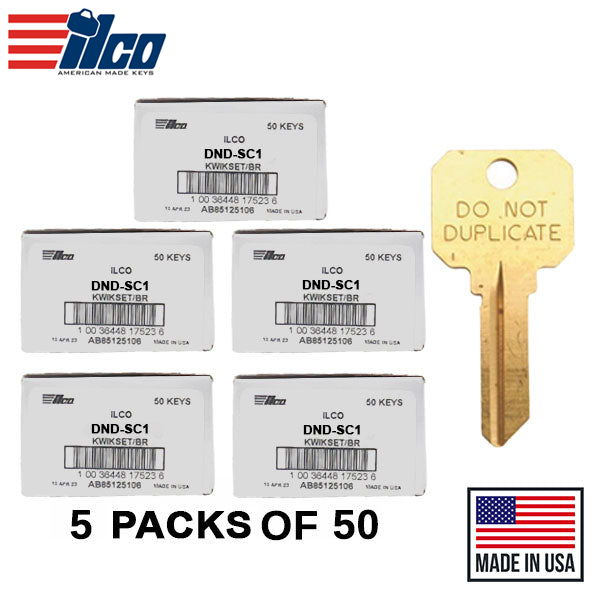 Ilco - DND-SC1 Schlage Key Blank - 250 Pack