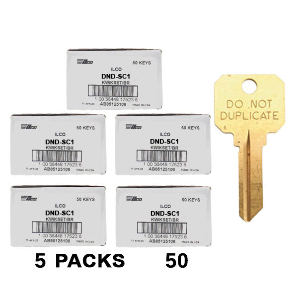 Ilco - DND-SC1 Schlage Key Blank - 250 Pack