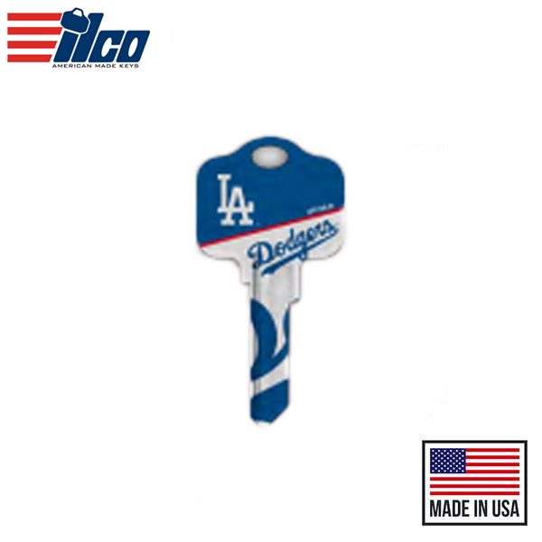 Ilco - MLB TeamKeys - Key Blank - Los Angeles Dodgers - KW1 (5 Pack)