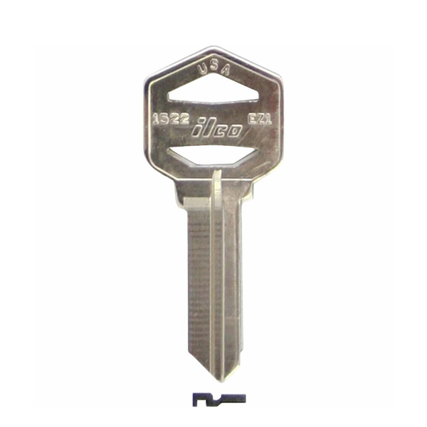 Ilco - EZ1-KW1 FITS SOME IMPORTS Key Blank