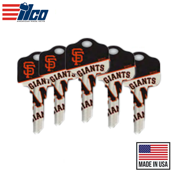 Ilco - MLB TeamKeys - Key Blank - New York Giants - KW1 (5 Pack)