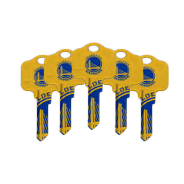 Ilco - NBA TeamKeys - Key Blank - Golden State Warriors - SC1 (5 Pack)