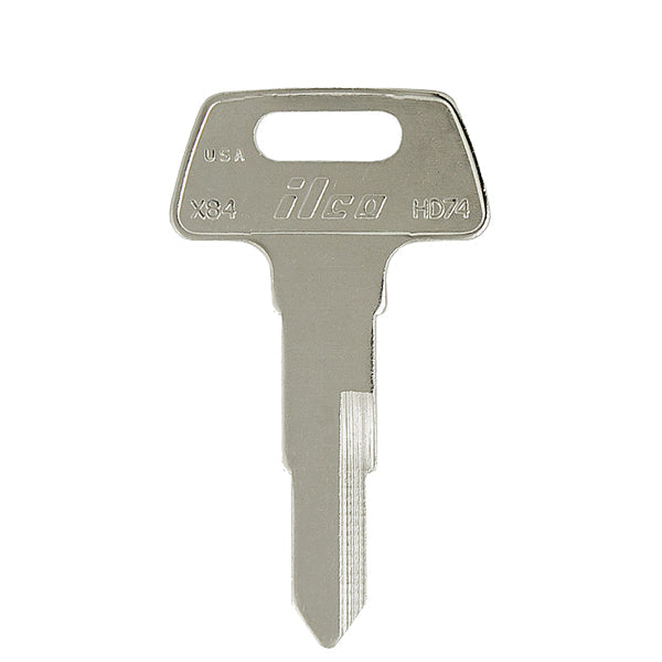 Ilco - HD74 Honda Motorcycle Key Blank - 6 Pin