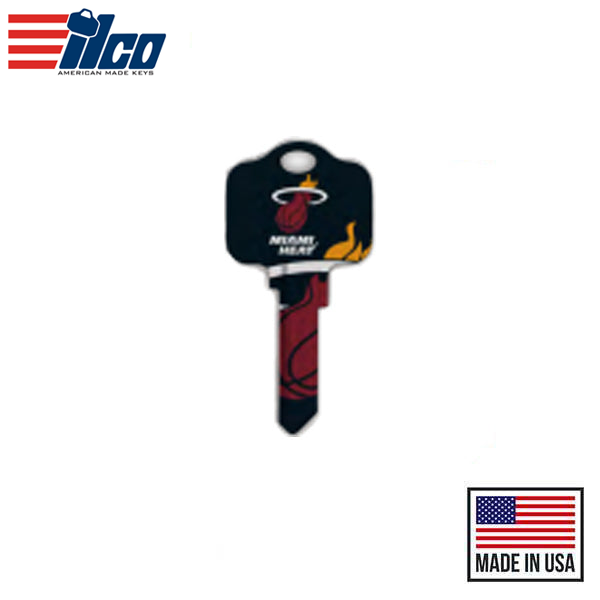 Ilco - NBA TeamKeys - Key Blank - Miami Heat - SC1 (5 Pack)