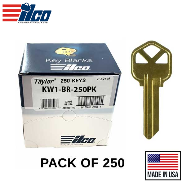 Ilco - KW1-BR KWIKSET Key Blank - 250 Pack