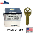 Ilco - KW1-BR KWIKSET Key Blank - 250 Pack
