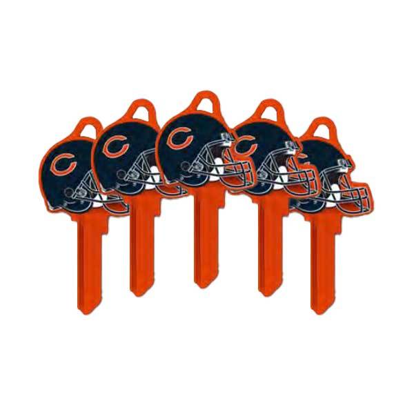 Ilco - NFL TeamKeys - Helmet Edition - Key Blank - Chicago Bears - SC1 (5 Pack)