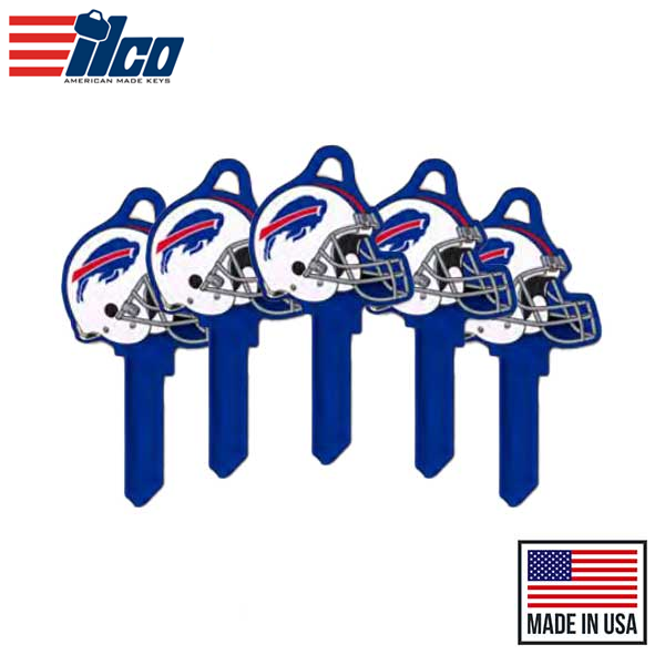 Ilco - NFL TeamKeys - Helmet Edition - Key Blank - Buffalo Bills - SC1 (5 Pack)