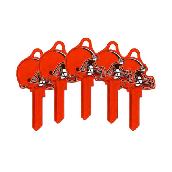 Ilco - NFL TeamKeys - Helmet Edition - Key Blank - Cleveland Browns - KW1 (5 Pack)
