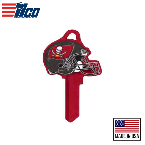 Ilco - NFL TeamKeys - Helmet Edition - Key Blank - Tampa Bay Buccaneers - SC1 (5 Pack)
