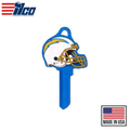 Ilco - NFL TeamKeys - Helmet Edition - Key Blank - Los Angeles Chargers - SC1 (5 Pack)