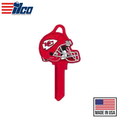 Ilco - NFL TeamKeys - Helmet Edition - Key Blank - Kansas City Chiefs - SC1 (5 Pack)