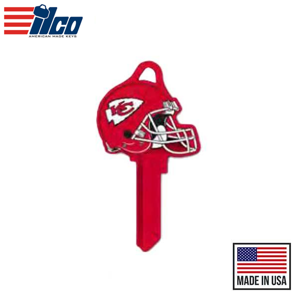 Ilco - NFL TeamKeys - Helmet Edition - Key Blank - Kansas City Chiefs - SC1 (5 Pack)