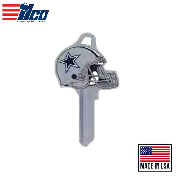 Ilco - NFL TeamKeys - Helmet Edition - Key Blank - Dallas Cowboys - SC1 (5 Pack)