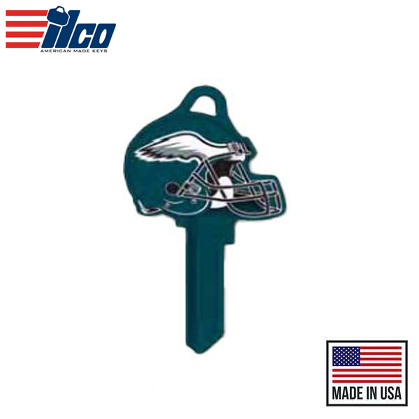 Ilco - NFL TeamKeys - Helmet Edition - Key Blank - Philadelphia Eagles - SC1 (5 Pack)