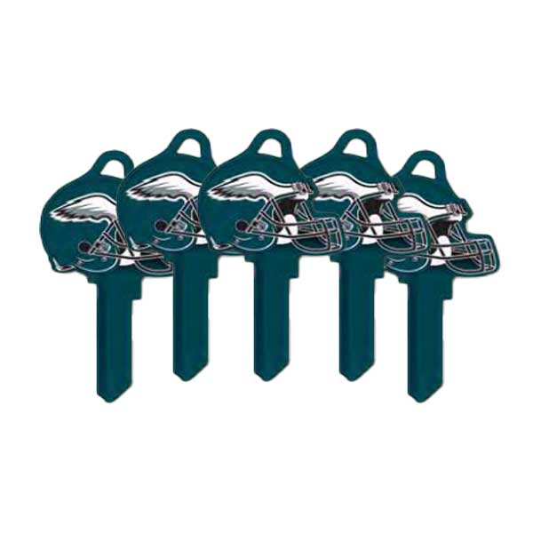 Ilco - NFL TeamKeys - Helmet Edition - Key Blank - Philadelphia Eagles - SC1 (5 Pack)
