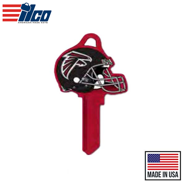 Ilco - NFL TeamKeys - Helmet Edition - Key Blank - Atlanta Falcons - KW1 (5 Pack)