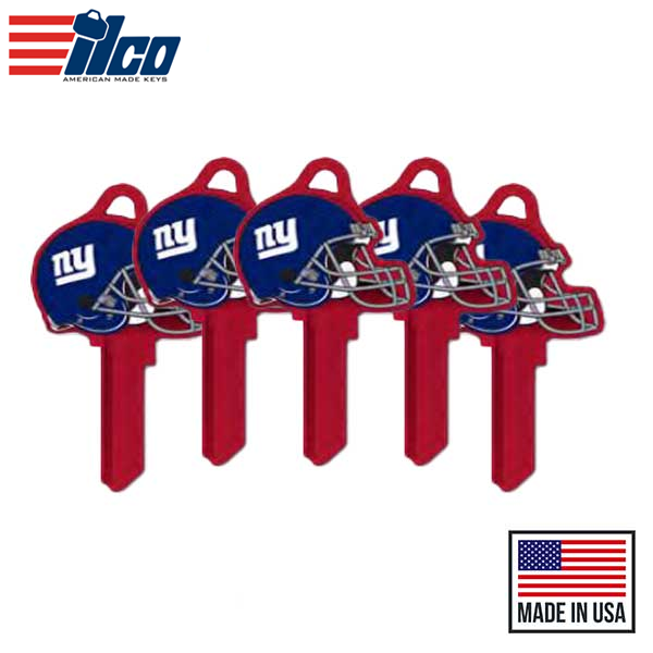 Ilco - NFL TeamKeys - Helmet Edition - Key Blank - New York Giants - SC1 (5 Pack)