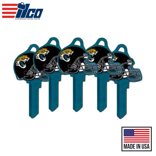 Ilco - NFL TeamKeys - Helmet Edition - Key Blank - Jacksonville Jaguars - KW1 (5 Pack)