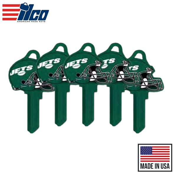Ilco - NFL TeamKeys - Helmet Edition - Key Blank - New York Jets - SC1 (5 Pack)