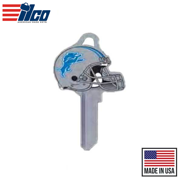 Ilco - NFL TeamKeys - Helmet Edition - Key Blank - Detroit Lions - SC1 (5 Pack)