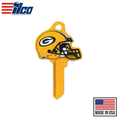 Ilco - NFL TeamKeys - Helmet Edition - Key Blank - Green Bay Packers - SC1 (5 Pack)