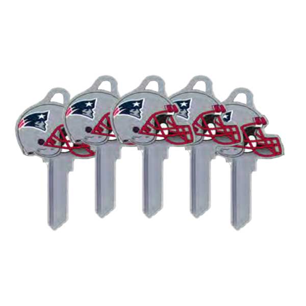 Ilco - NFL TeamKeys - Helmet Edition - Key Blank - New England Patriots - KW1 (5 Pack)