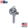 Ilco - NFL TeamKeys - Helmet Edition - Key Blank - Las Vegas Raiders - KW1 (5 Pack)