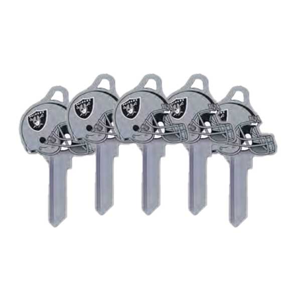 Ilco - NFL TeamKeys - Helmet Edition - Key Blank - Las Vegas Raiders - KW1 (5 Pack)