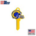 Ilco - NFL TeamKeys - Helmet Edition - Key Blank - Los Angeles Rams - KW1 (5 Pack)