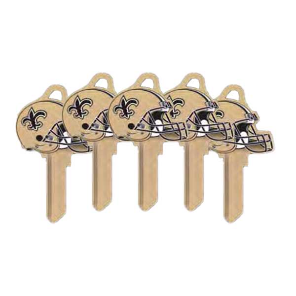 Ilco - NFL TeamKeys - Helmet Edition - Key Blank - New Orleans Saints - SC1 (5 Pack)