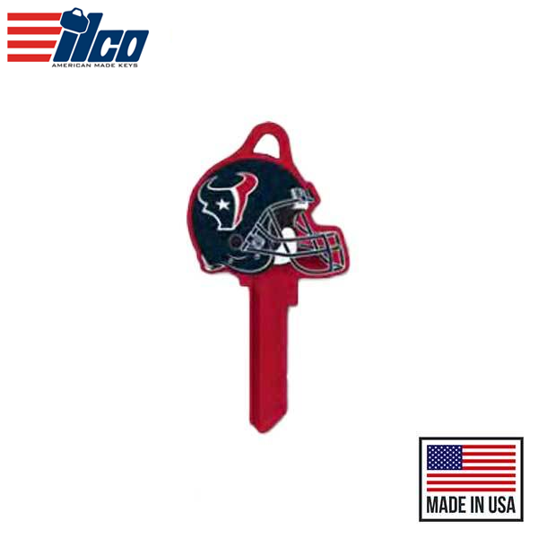 Ilco - NFL TeamKeys - Helmet Edition - Key Blank - Houston Texans - SC1 (5 Pack)