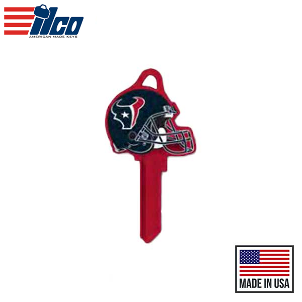 Ilco - NFL TeamKeys - Helmet Edition - Key Blank - Houston Texans - KW1 (5 Pack)