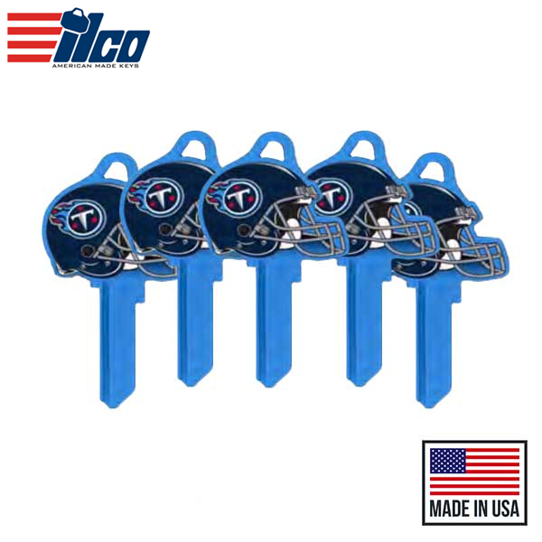Ilco - NFL TeamKeys - Helmet Edition - Key Blank - Tennessee Titans - KW1 (5 Pack)