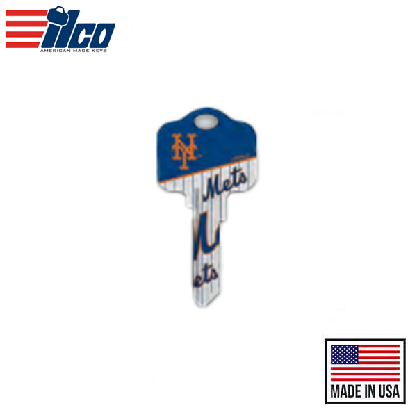 Ilco - MLB TeamKeys - Key Blank - New York Mets - SC1 (5 Pack)
