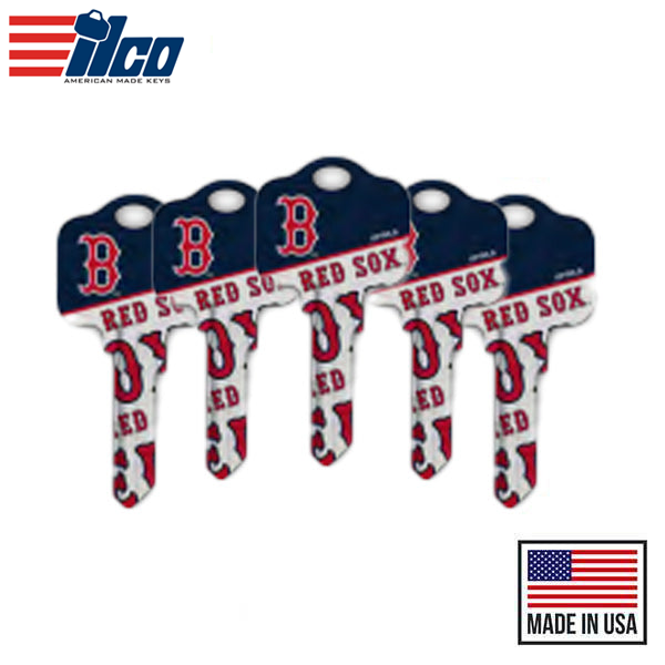 Ilco - MLB TeamKeys - Key Blank - Boston Red Sox - SC1 (5 Pack)